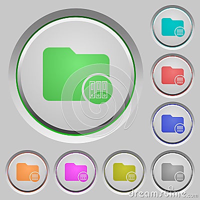 Archive directory push buttons Stock Photo