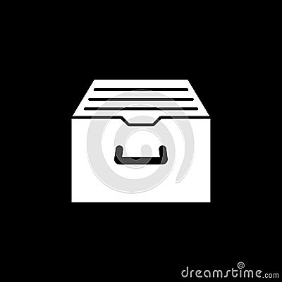 Archive storage solid icon Vector Illustration