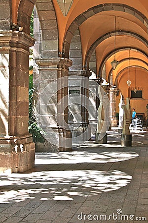 Archway inside Bellas Artes, San Miguel de Allende Stock Photo