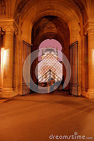 Archway in Louvre Editorial Stock Photo