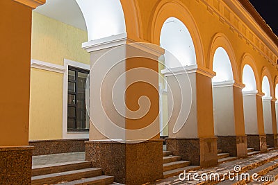 Archway passage. Arch corridor entrance shopping mall Stock Photo