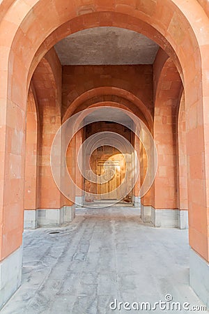 Archway of Saint Hovhannes Church in Yerevan, Armen Stock Photo