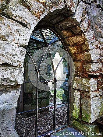 Archways at Ruthin Castle Stock Photo