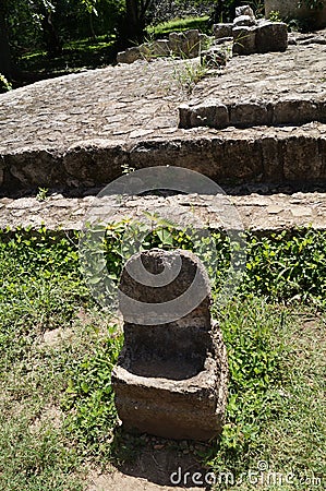 Ruin. Ek Balam - archaeological site of Yucatec Maya in the municipality of Temozon, Yucatan, Mexico. Stock Photo