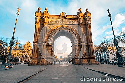 Arco de Triunfo de Barcelona spain. Stock Photo