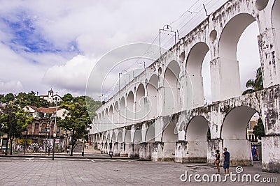 Arcos da Lapa (Lapa Arches) - Rio de Janeiro Editorial Stock Photo