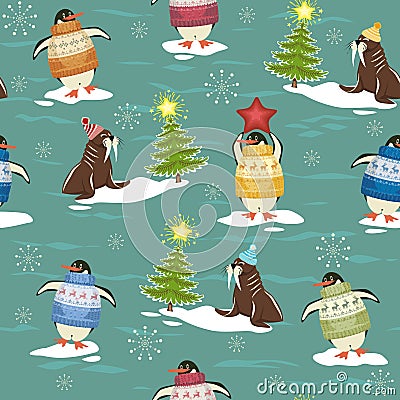 Arctic Christmas Vector Illustration