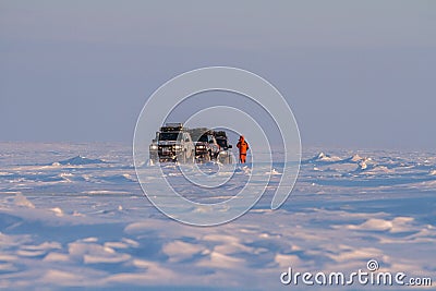 Arctic expedition in tiksi Editorial Stock Photo