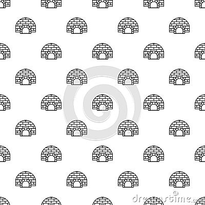 Arctic igloo pattern seamless Vector Illustration