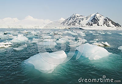 Arctic Ocean - ice in the sea Stock Photo