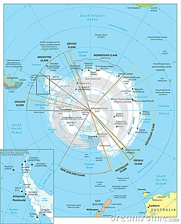 Arctic Region Map Vector Illustration