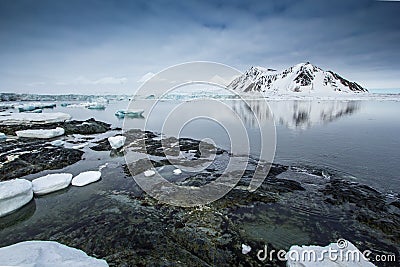 Arctic spring in south Spitsbergen Stock Photo