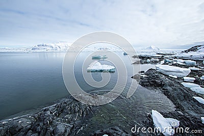 Arctic spring in south Spitsbergen Stock Photo