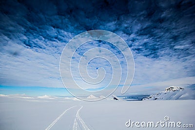 Arctic spring in south Spitsbergen Stock Photo