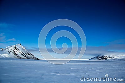 Arctic spring in south Spitsbergen Stock Photo