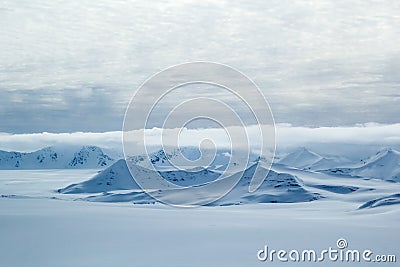 Arctic spring in south Spitsbergen Stock Photo