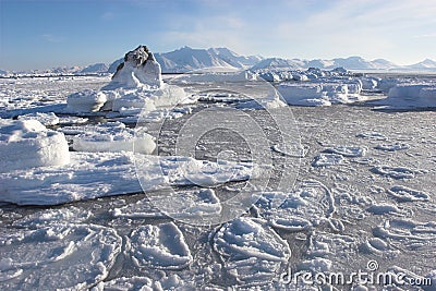 Arctic winter landscape Stock Photo