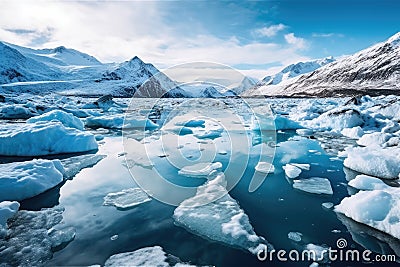 Arctic Wonderland Frozen Fantasy Stock Photo