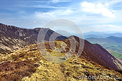 The ridgeline along to Ard Crags Stock Photo