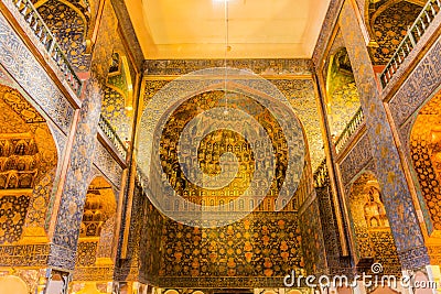 ARDABIL, IRAN - APRIL 10, 2018: Interior of Sheikh Safi Al-Din Ardabili Shrine in Ardabil, Ir Editorial Stock Photo