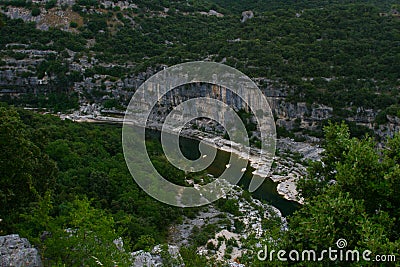 Ardeche canyon Stock Photo