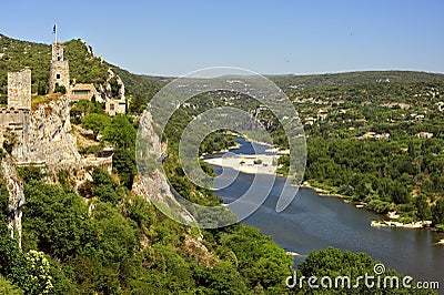 Ardeche gorges landscape Stock Photo