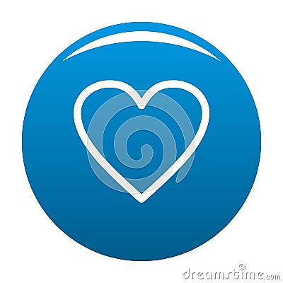 Ardent heart icon blue Cartoon Illustration