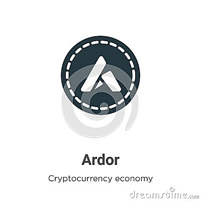 Ardor vector icon on white background. Flat vector ardor icon symbol sign from modern blockchain collection for mobile concept and Vector Illustration