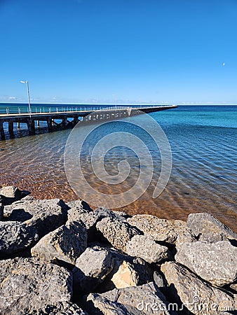 Ardrossan Town Jetty, Yorke Peninsula, South Australia Stock Photo