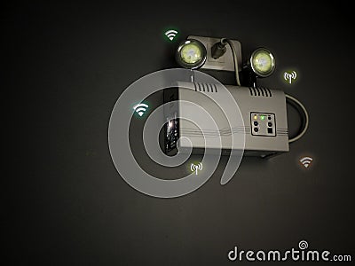 Arduino control broad element photo with infographic details Stock Photo