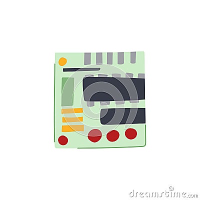 arduino microcontroller cartoon vector illustration Cartoon Illustration