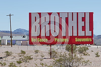 Area 51 Alien Center and Brothel Editorial Stock Photo