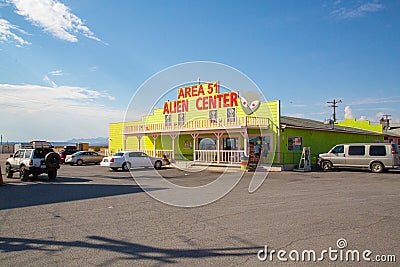 Area 51 Alien Center shop Editorial Stock Photo