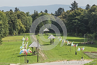 The area around the former Benedictine monastery and basilica, H Editorial Stock Photo