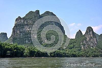 The area around small town Yangshuo in Guangxi Zhuang Autonomous Region in China Stock Photo