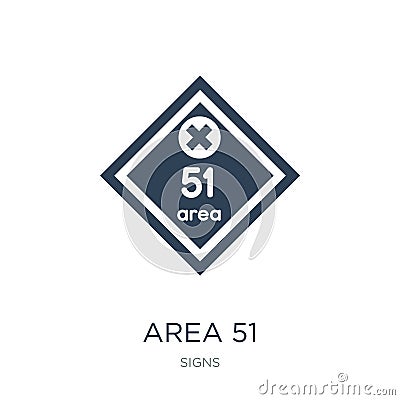 area 51 icon in trendy design style. area 51 icon isolated on white background. area 51 vector icon simple and modern flat symbol Vector Illustration