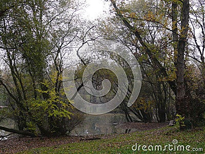 Lake Bundek in the city of Zagreb Stock Photo