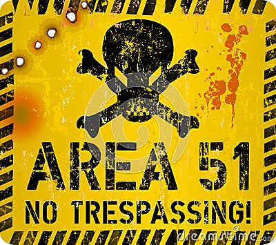 Area 51 sign.vector Vector Illustration