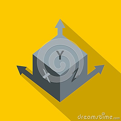 Area or size dimension icon, flat style Vector Illustration