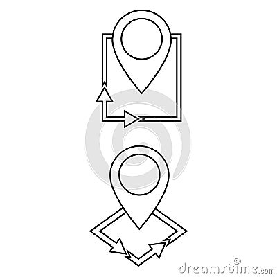 Area vector icon. venue illustration sign. size symbol. map logo. Cartoon Illustration
