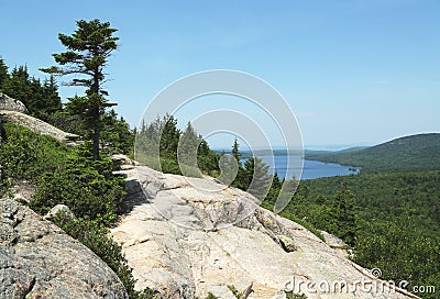 Areal view at Acadia National Park, Maine Stock Photo