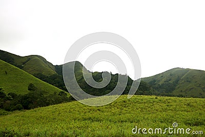 Areal view of green mountain Stock Photo