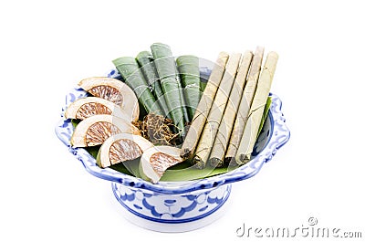 Areca nut, betel nut chewed with the leaf is mild stimulant. Stock Photo