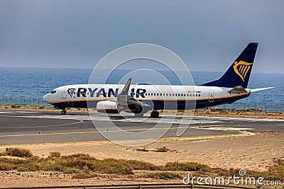 ARECIFE, SPAIN - APRIL, 16 2017: Boeing 737-800 of AYANAIR with Editorial Stock Photo