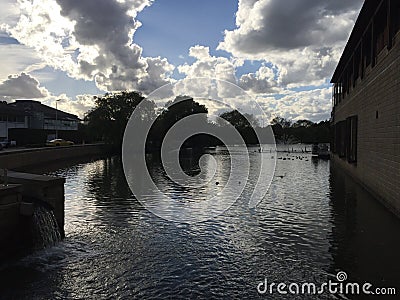 The arena lake at Stockley park, Middlesex Stock Photo