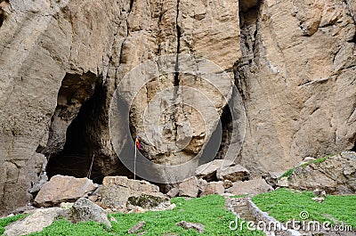 Areni cave in Armenia where earliest known winery was found Stock Photo