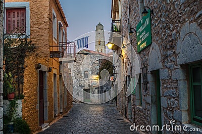 Areopoli Laconia, the traditional village of Mani Editorial Stock Photo