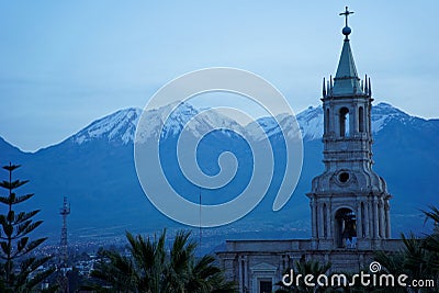 Arequipa Sunrise from the City Stock Photo