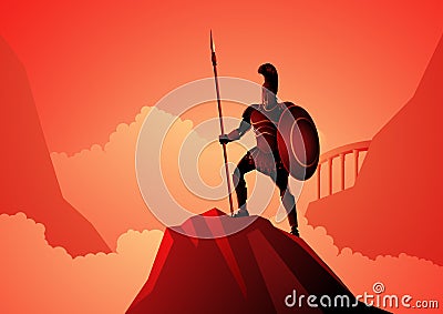 Ares the Greek god of war Vector Illustration