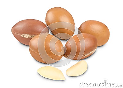 Argan fruit on white Stock Photo